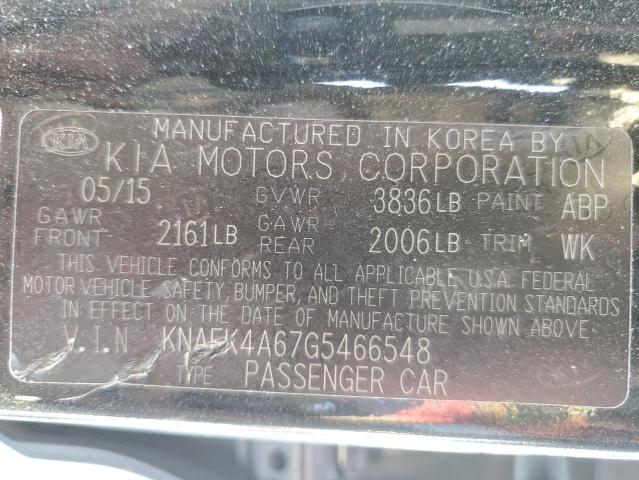 VIN KNAFK4A67G5466548 2016 KIA Forte, LX no.12