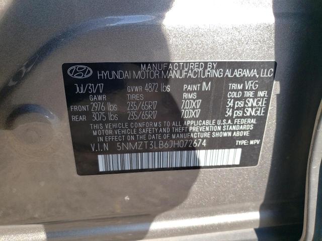 2018 HYUNDAI SANTA FE S - 5NMZT3LB6JH072674