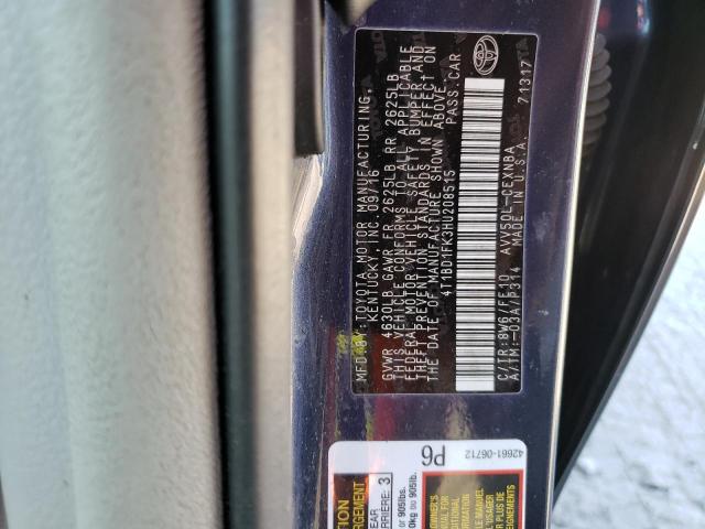 2017 TOYOTA CAMRY HYBR - 4T1BD1FK3HU208515