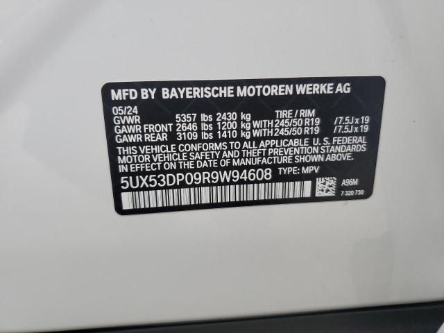 VIN 5UX53DP09R9W94608 2024 BMW X3, Xdrive30I no.14