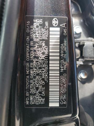 VIN JTDKDTB31G1119847 2016 Toyota Prius no.13