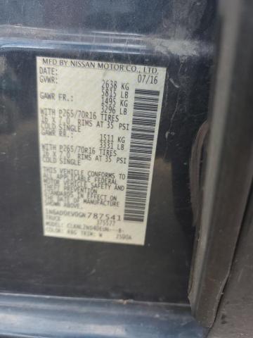 2016 NISSAN FRONTIER S - 1N6AD0EV0GN787541