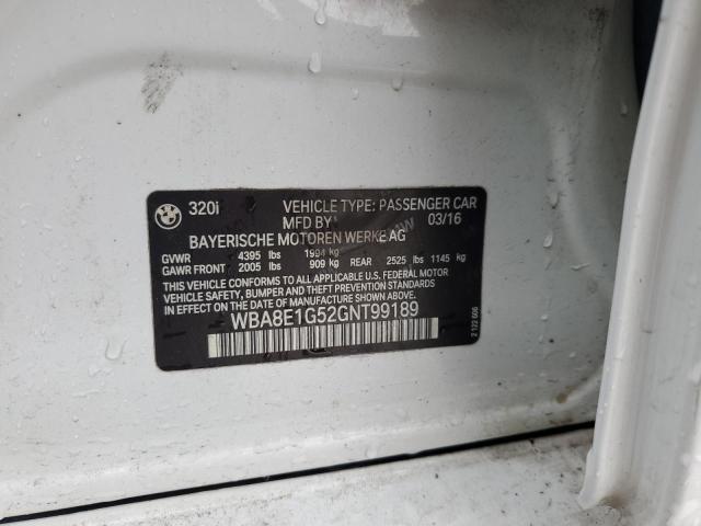 2016 BMW 320 I - WBA8E1G52GNT99189