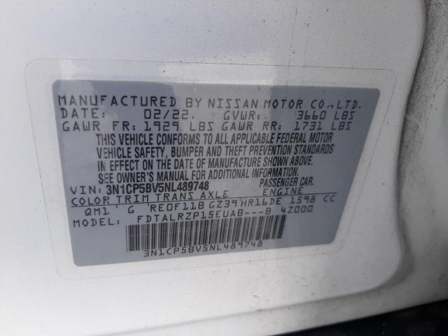2022 NISSAN KICKS S - 3N1CP5BV5NL489748