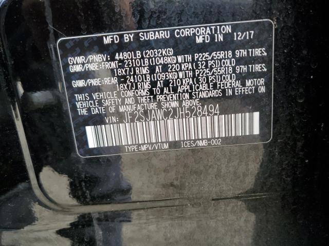 2018 SUBARU FORESTER - JF2SJAWC2JH528494