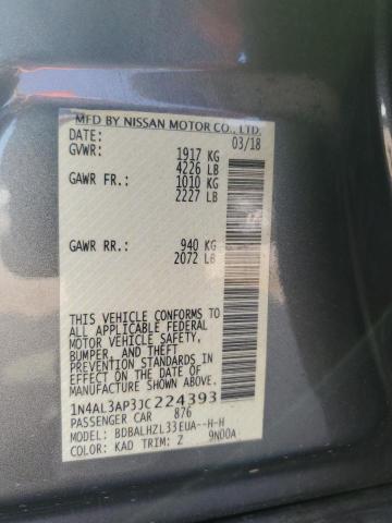 2018 NISSAN ALTIMA 2.5 - 1N4AL3AP3JC224393
