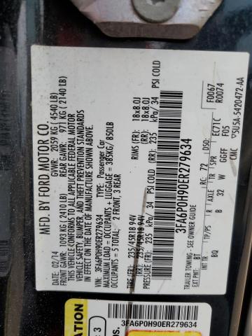 VIN 3FA6P0H90ER279634 2014 Ford Fusion, SE no.12