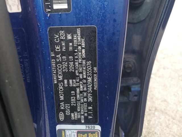 2021 KIA FORTE GT L - 3KPF34AD9ME355076