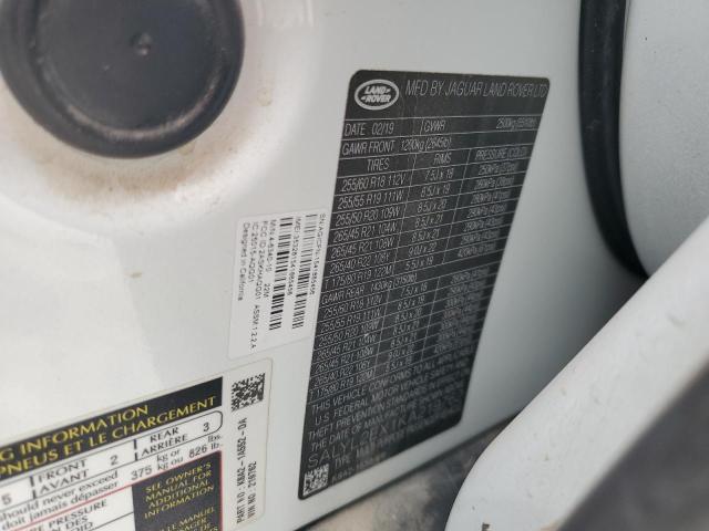 2019 LAND ROVER RANGE ROVE - SALYL2EX1KA219762
