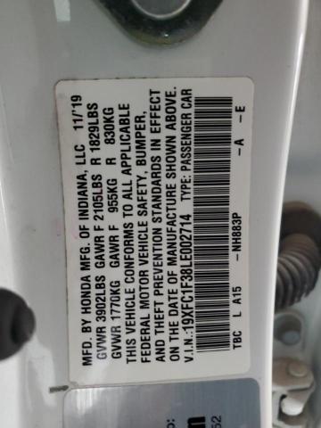 2020 HONDA CIVIC EX - 19XFC1F38LE002714
