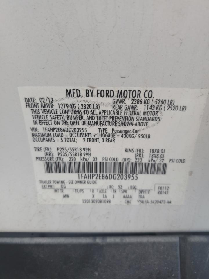 Lot #2877074112 2013 FORD TAURUS SEL