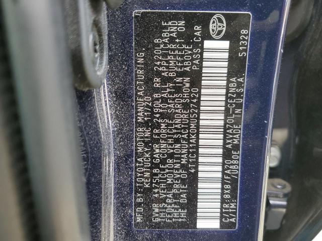 2021 TOYOTA CAMRY LE - 4T1C11AK0MU527420