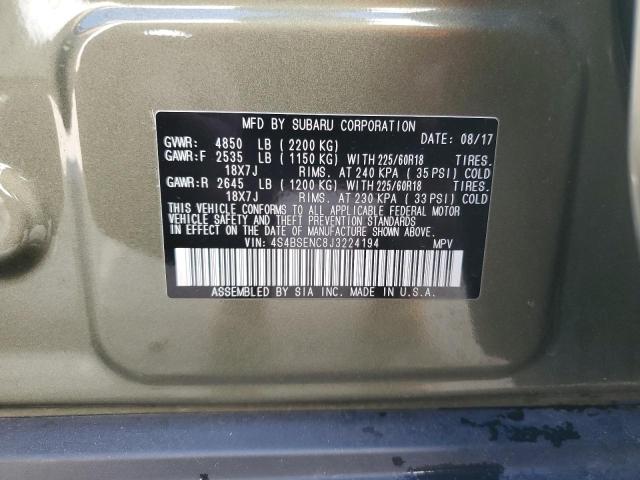 VIN 4S4BSENC8J3224194 2018 Subaru Outback, 3.6R Lim... no.13