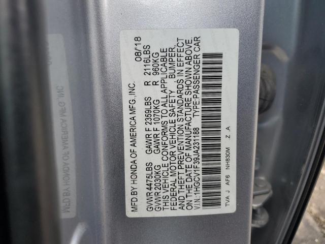 2018 HONDA ACCORD SPO - 1HGCV1F39JA231188