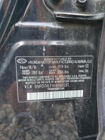 2017 HYUNDAI ELANTRA SE - 5NPD74LFXHH160261