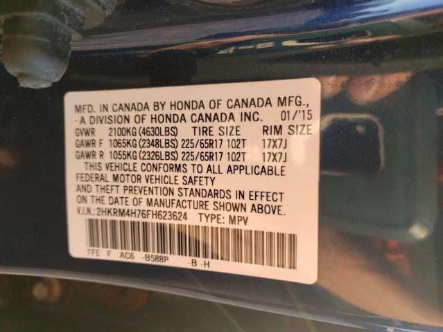 2015 HONDA CR-V EXL - 2HKRM4H76FH623624