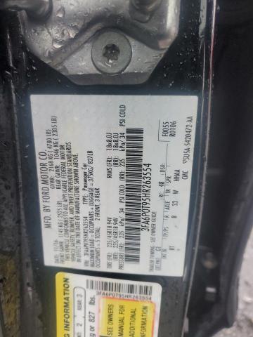 VIN 3FA6P0T95HR263554 2017 Ford Fusion, SE no.12