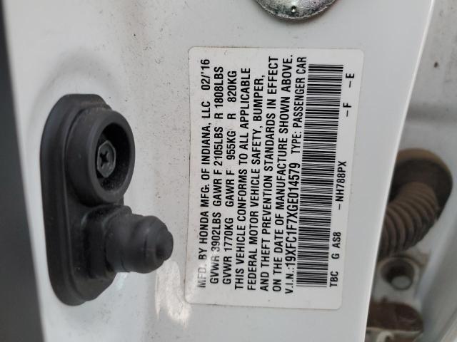 2016 HONDA CIVIC EXL - 19XFC1F7XGE014579