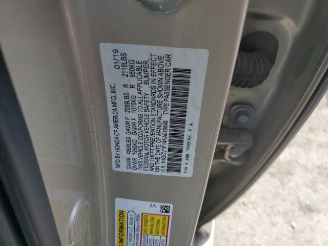 2019 HONDA ACCORD LX - 1HGCV1F14KA040648