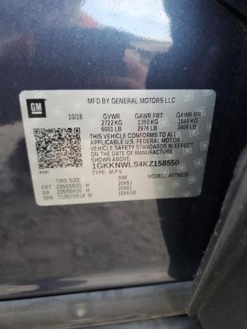 2019 GMC ACADIA SLT 1GKKNWLS4KZ158550