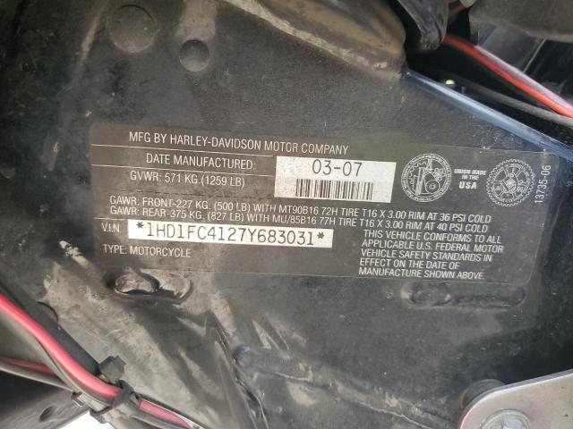 2007 HARLEY-DAVIDSON FLHTCUI 1HD1FC4127Y683031
