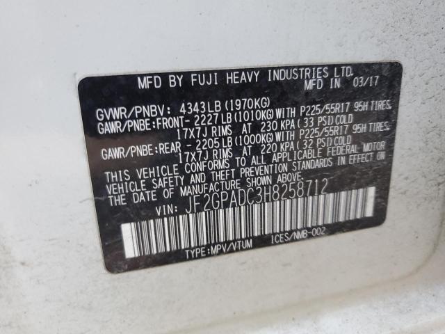 2017 SUBARU CROSSTREK - JF2GPADC3H8258712