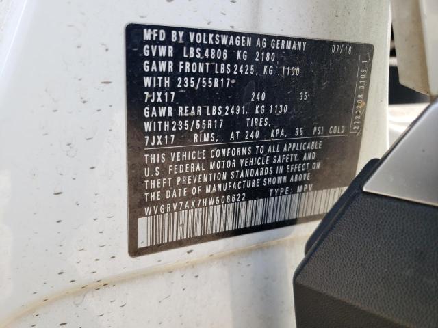 2017 VOLKSWAGEN TIGUAN WOL - WVGRV7AX7HW506622