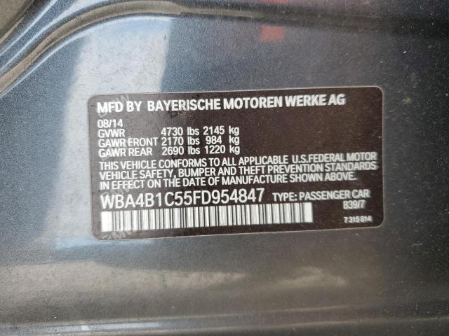 VIN WBA4B1C55FD954847 2015 BMW 4 Series, 435 I Gran... no.12