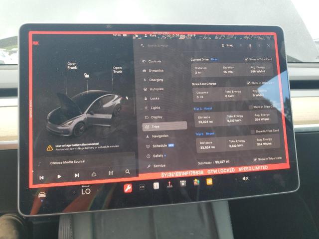 2022 TESLA MODEL 3 - 5YJ3E1EB1NF175638
