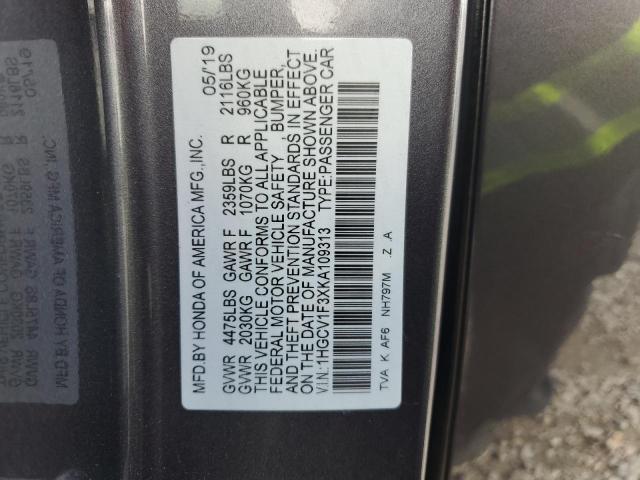 2019 HONDA ACCORD SPO - 1HGCV1F3XKA109313
