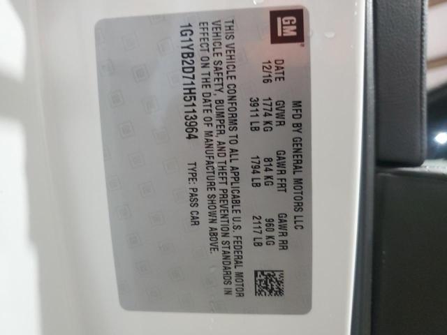 2017 CHEVROLET CORVETTE S - 1G1YB2D71H5113964