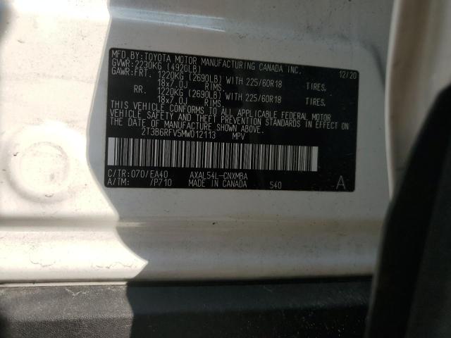 VIN 2T3B6RFV5MW012113 2021 Toyota RAV4, Xle Premium no.14