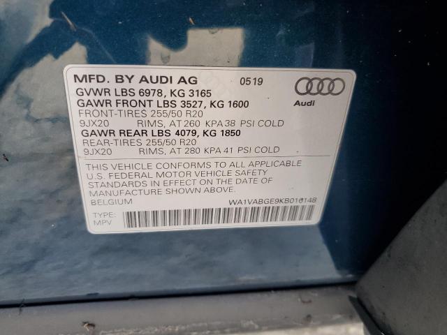 VIN WA1VABGE9KB016148 2019 Audi E-Tron, Prestige no.14