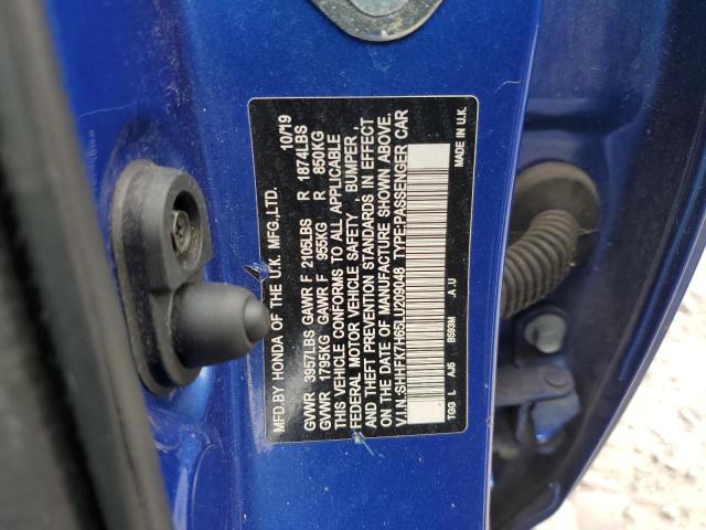 2020 HONDA CIVIC EX - SHHFK7H65LU209048