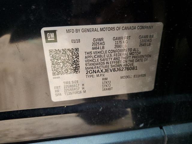 2018 CHEVROLET EQUINOX LT - 2GNAXJEV8J6276081
