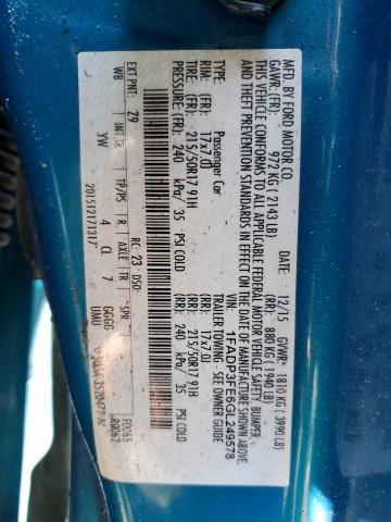 VIN 1FADP3FE6GL249578 2016 Ford Focus, SE no.13