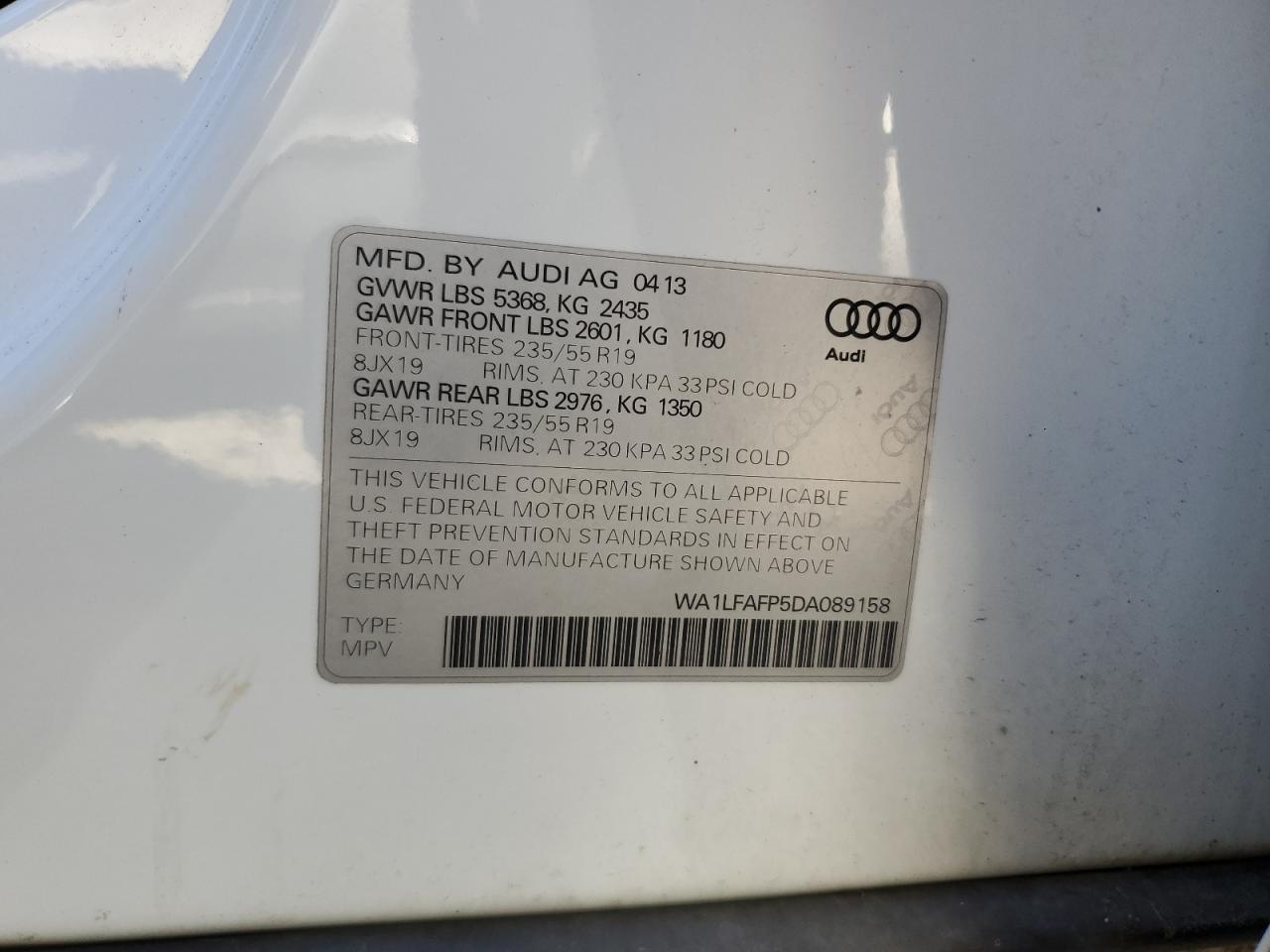 Lot #3029347742 2013 AUDI Q5 PREMIUM