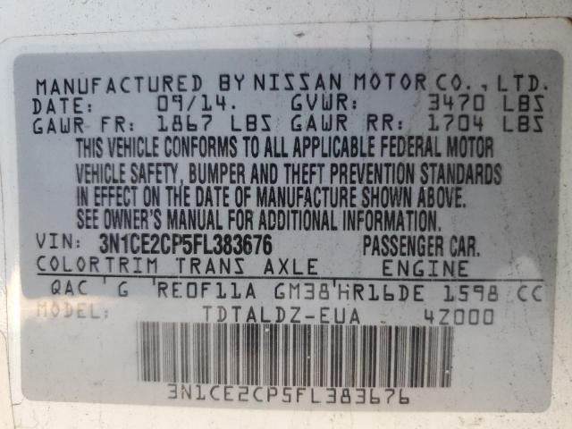 2015 NISSAN VERSA NOTE - 3N1CE2CP5FL383676