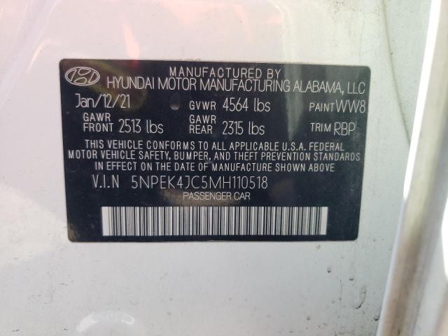 2021 HYUNDAI SONATA N L - 5NPEK4JC5MH110518