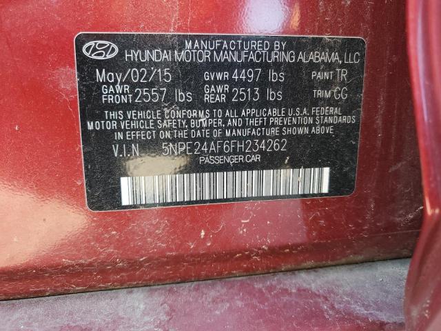 2015 HYUNDAI SONATA SE - 5NPE24AF6FH234262