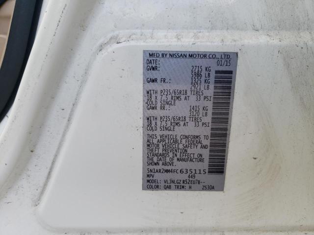 2015 NISSAN PATHFINDER - 5N1AR2MM4FC635115