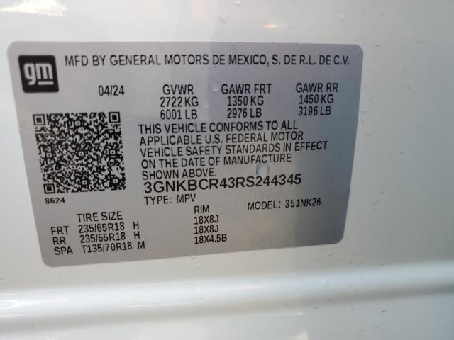 2024 CHEVROLET BLAZER 2LT - 3GNKBCR43RS244345