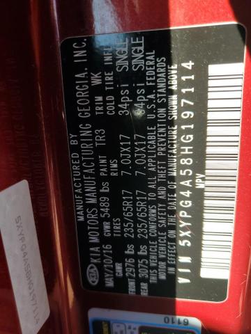 2017 KIA SORENTO LX - 5XYPG4A58HG197114
