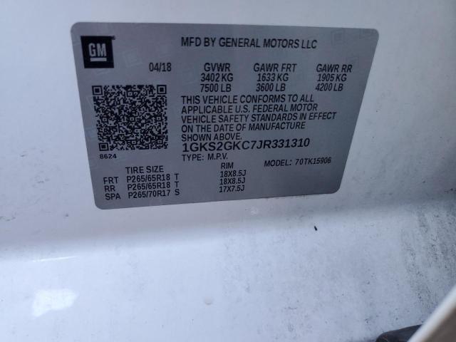 2018 GMC YUKON XL K - 1GKS2GKC7JR331310