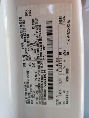 2018 FORD ESCAPE S - 1FMCU0F72JUB39316