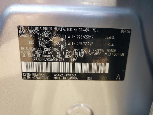 2016 TOYOTA RAV4 LE - 2T3ZFREVXGW294348