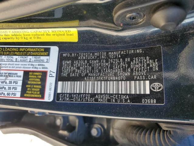 2015 TOYOTA CAMRY LE - 4T1BF1FK1FU484070