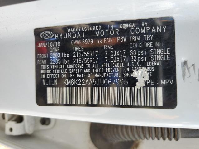 2018 HYUNDAI KONA SEL - KM8K22AA5JU067995