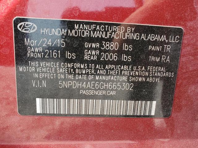 2016 HYUNDAI ELANTRA SE - 5NPDH4AE6GH665302