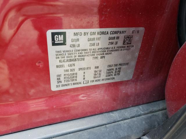 VIN KL4CJASB4GB751318 2016 Buick Encore no.12